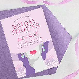 And she's off to the altar, Derby Bridal Shower Invitation