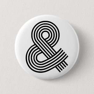 & And Sign Ampersand Logogram Symbol Icon Shortcut 6 Cm Round Badge