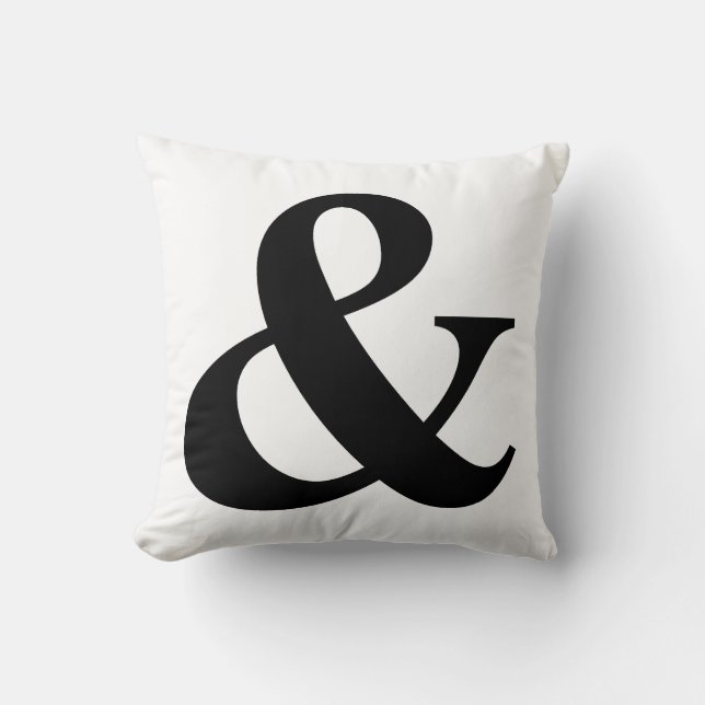 & And Sign Ampersand Logogram Symbol Icon Shortcut Cushion (Front)