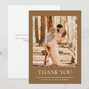 And so it Begins Photo Wedding Thank You Card
