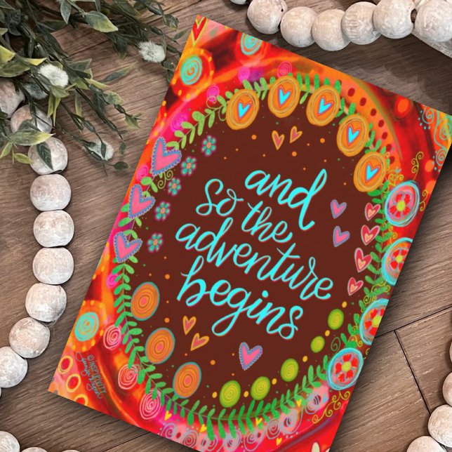 And so the Adventure Begins Inspirational Fun Card (Creator Uploaded)