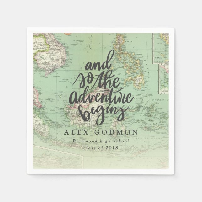 AND SO THE ADVENTURE BEGINS NAPKIN (Front)