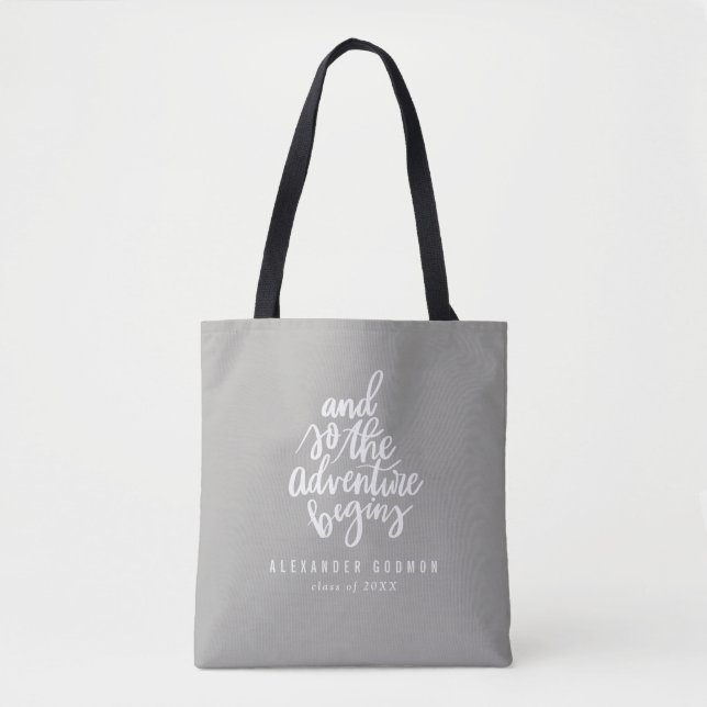 And so the adventure begins tote bag (Front)