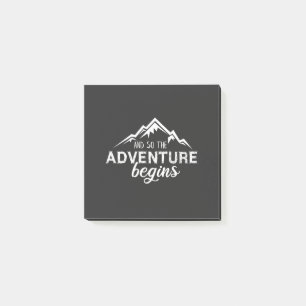 and so the adventures beigns post-it notes