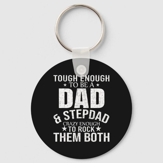 And Stepdad Fathers Day Stepdad Step Dad  Key Ring (Front)