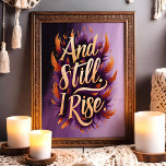 And Still I Rise Inspirational Feather Wall Art<br><div class="desc">Embrace your inner strength with this stunning "And Still, I Rise" wall art. Featuring bold gold typography surrounded by vibrant orange and purple feathers, this design is a celebration of resilience and empowerment. Perfect for adding inspiration to your home, office, or as a meaningful gift, this piece radiates confidence and...</div>