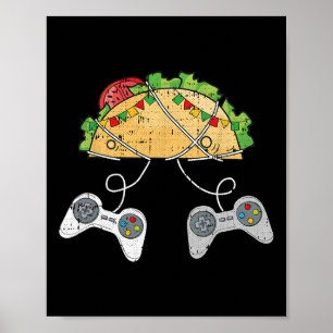 And Tacos Cinco De Mayo Video-game Mexican Food Ga Poster