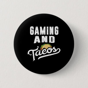 And Tacos Retro Video Game Player Taco Fan  6 Cm Round Badge