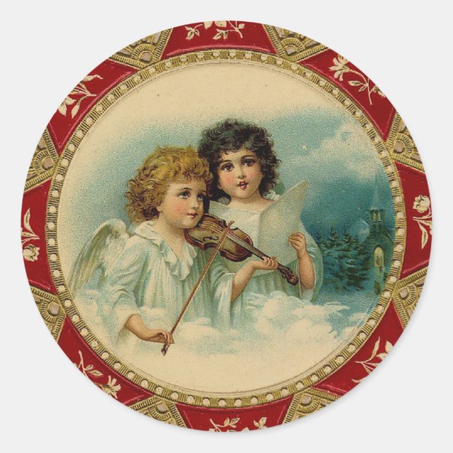 And The Angels Sing - Holiday Classic Round Sticker (Front)