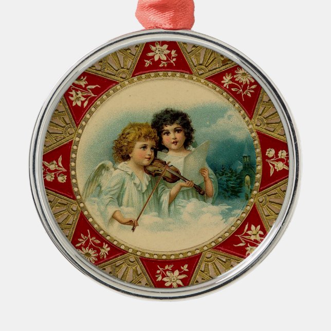 And the Angels Sing – Holiday Metal Ornament (Front)