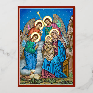 And the Angels were Amazed Foil Holiday Card