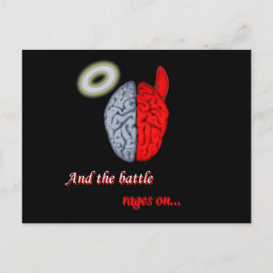 And the Battle Rages On (Good vs Evil) Postcard