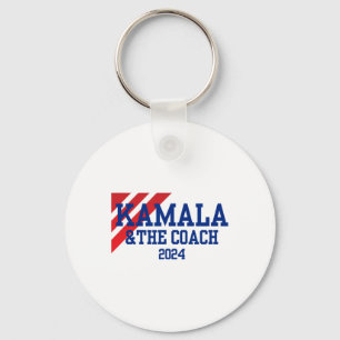 And The Coach 2024 Kamala Harris Tim Walz  Key Ring