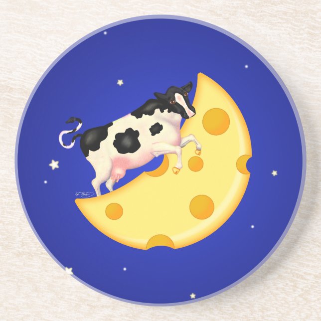 And the Cow Jumped Over the Cheese Moon Coaster (Front)