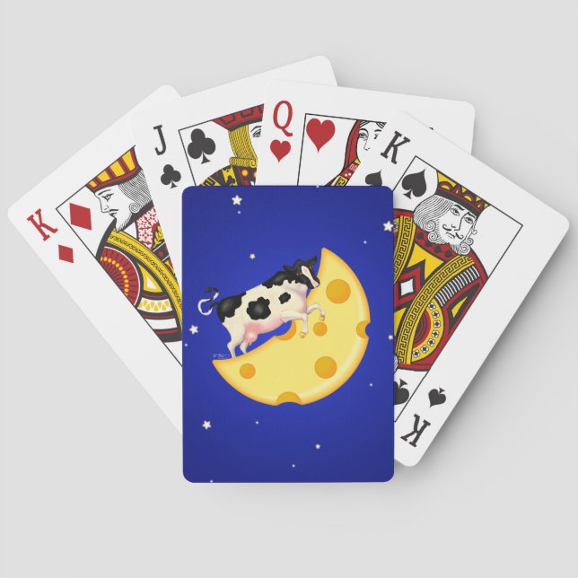 And the Cow Jumped Over the Cheese Moon Playing Cards (Back)