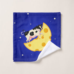 And the Cow Jumped Over the Cheese Moon Wash Cloth