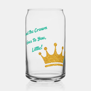 And the Crown Goes to You Little! for ZTA Sorority Can Glass