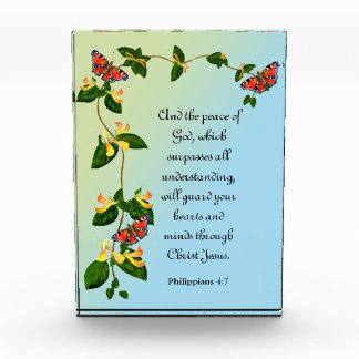 And the peace of God which surpasses Bible verse Photo Block
