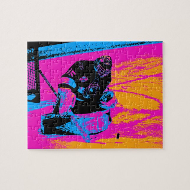 And the Puck Stops Here! - Ice Hockey Goalie Jigsaw Puzzle (Horizontal)