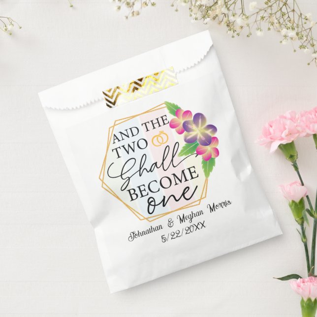 And the two shall become one engagement party favour bag (Sealed)