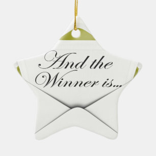 And the winner is envelope ceramic ornament
