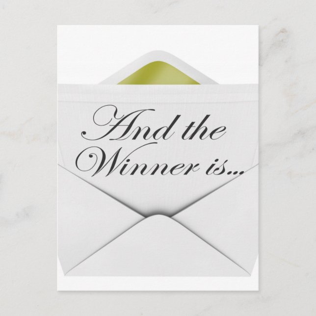 And the winner is envelope postcard (Front)