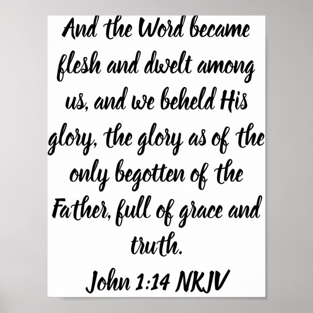 And the Word became flesh and dwelt among us Poster (Front)