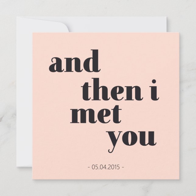 And then i met you - personalisierbar jubiläum (Front)