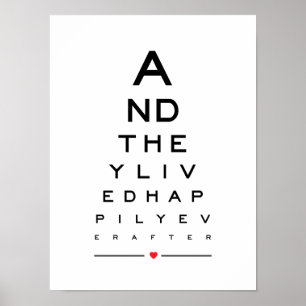 And they lived happily everafter eye chart