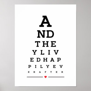 And they lived happily everafter eye chart