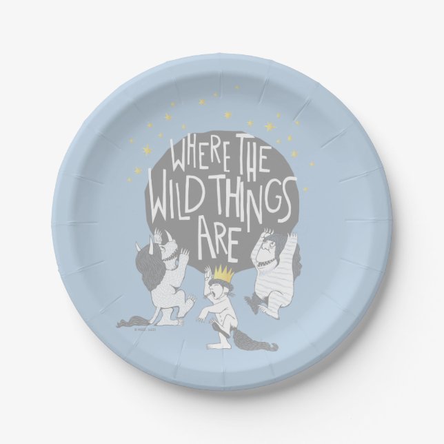 And they Roared Their Terrible Roars! Paper Plate (Front)