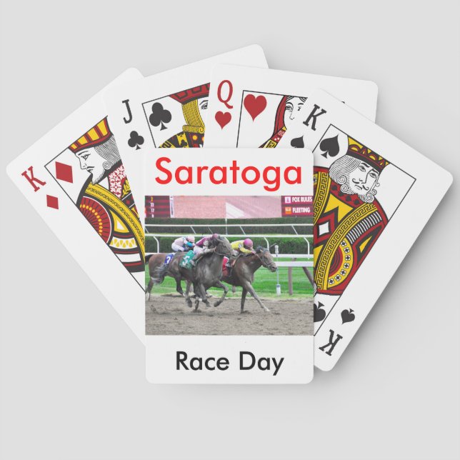 And They're off at Saratoga Playing Cards (Back)