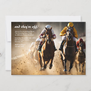 And they're off Horse Racing Invitation