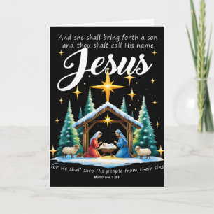 And Thou Shalt Call His Name Jesus Nativity Christ Card