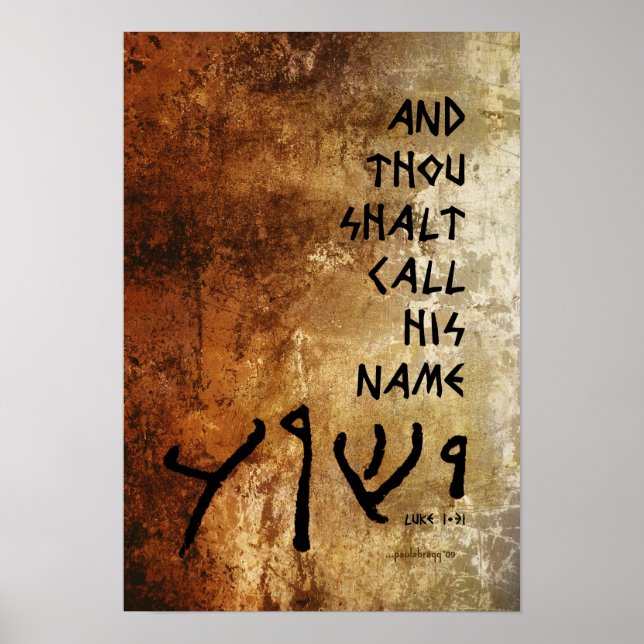And Thou Shalt Call His Name Yeshua Poster (Front)