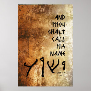 ... and thou shalt call His Name 'Yeshua' Poster