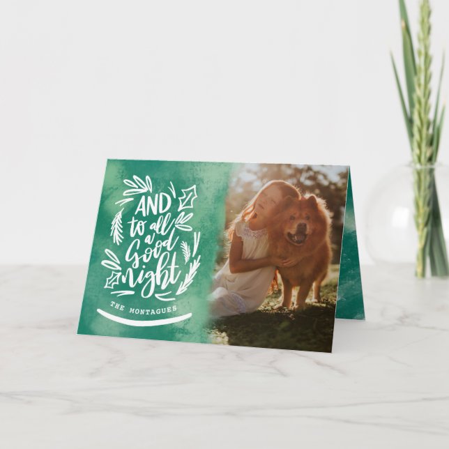 AND TO ALL A GOOD NIGHT HOLIDAY CARD (Front)