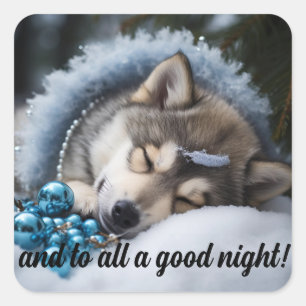 And to all a good night  square sticker