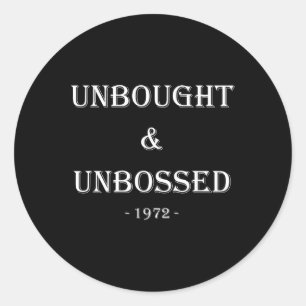 And Unbossed Shirley Chisholm Black History Classic Round Sticker