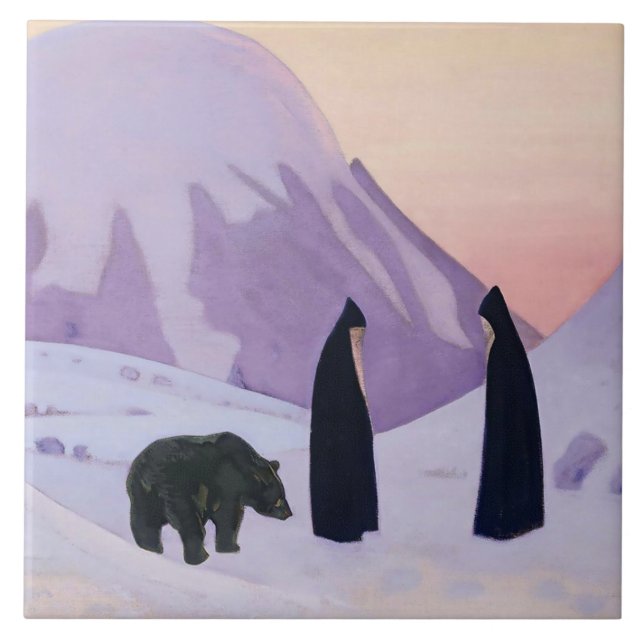 “And We Do Not Fear” by Nicholas Roerich Ceramic Tile (Front)