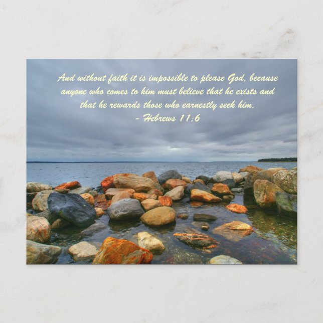 And without faith it is impossible to please God, Postcard (Front)