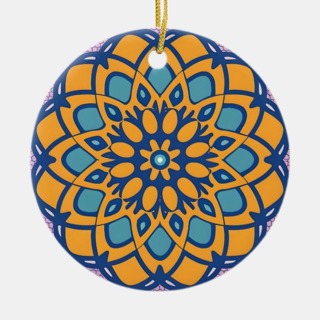 andalous floral mosaic ceramic ornament (Front)