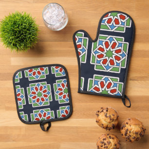 Andalucia 4 oven mitt & pot holder set