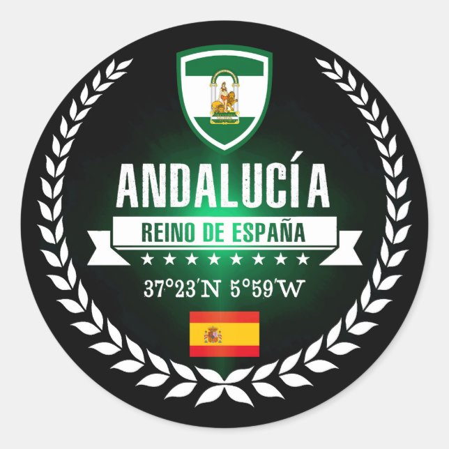 Andalucía Classic Round Sticker (Front)