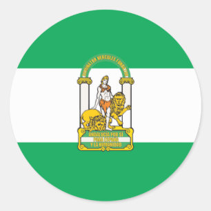Andalucia Flag Classic Round Sticker
