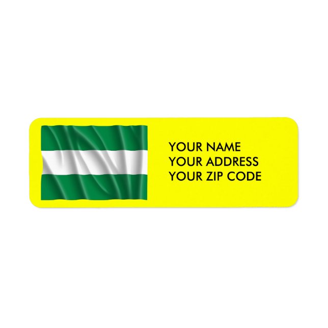 ANDALUCIA FLAG RETURN ADDRESS LABEL (Front)