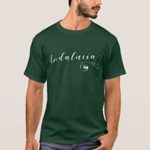 Andalucía Heart Flag, Andalusia, Spain T-Shirt