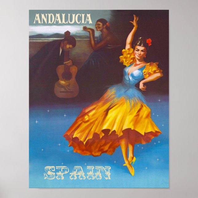 Andalucia, Spain travel poster (Front)