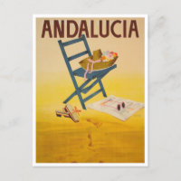 Andalucia, Spain Vintage Travel Postcard