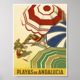 Andalucia Spain Vintage Travel Poster